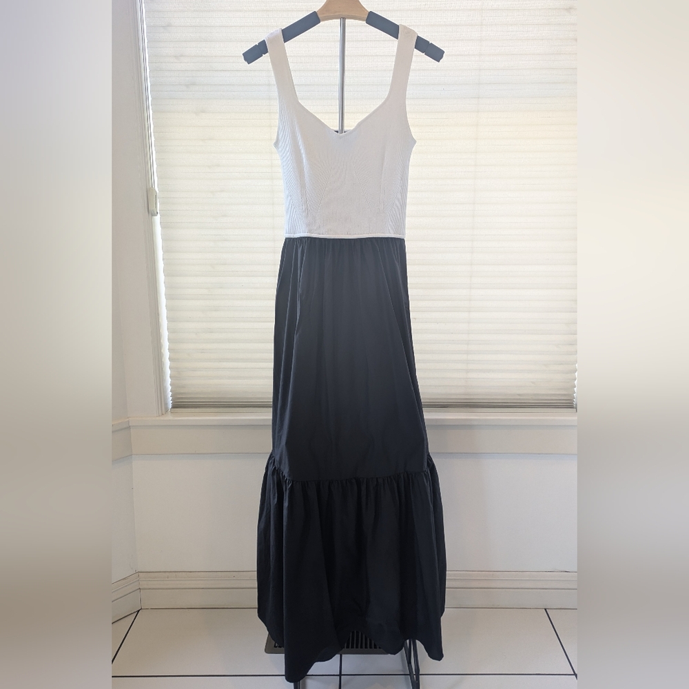 DKNY Black and White Maxi Dress - Size M